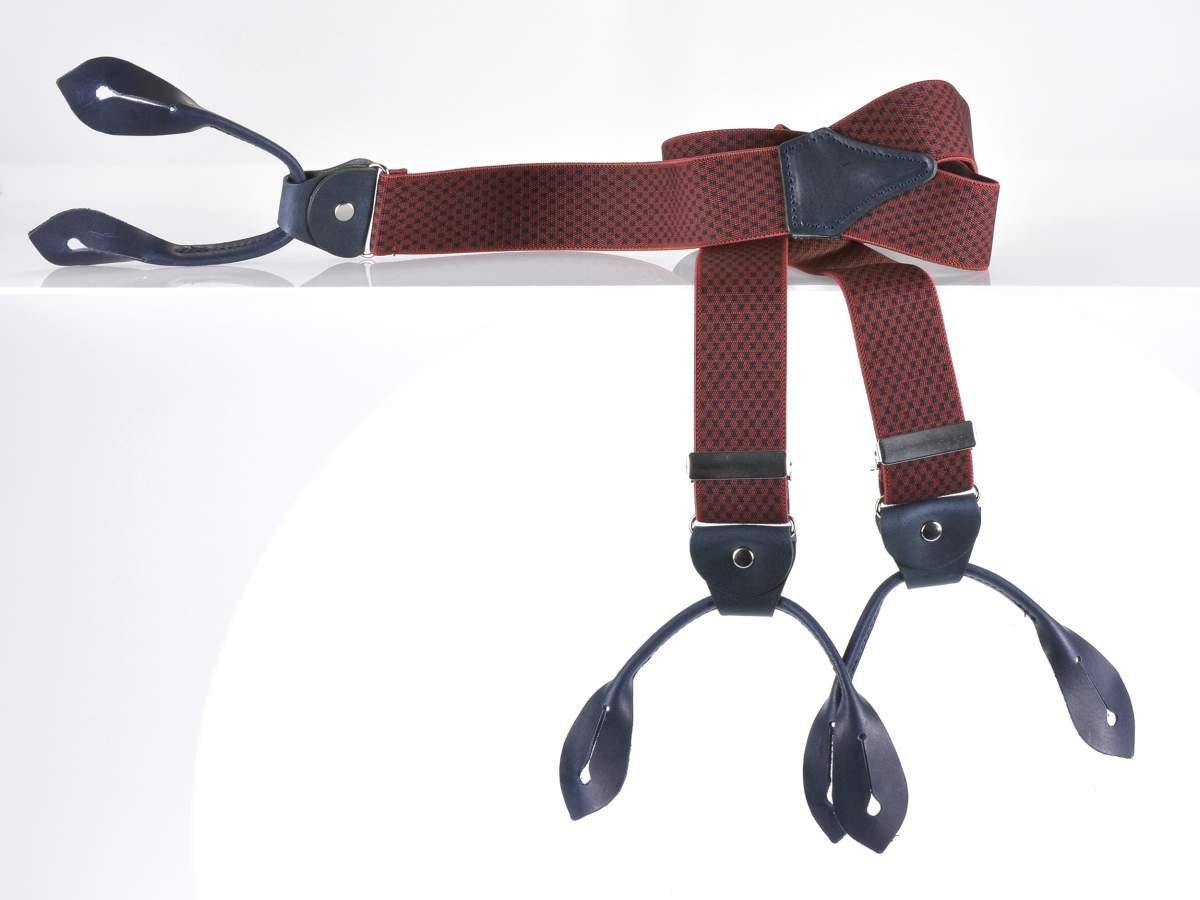 LLOYD Men’s Belts Hosenträger Casuals Holländer Y-Form, mit Hosenclips, 35mm Bandbreite, für Herren, breit bordeaux