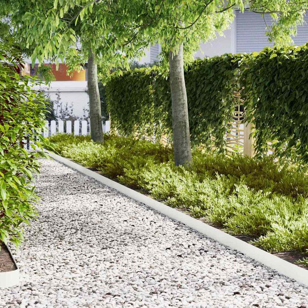 vidaXL Beetumrandung Raseneinfassung 20 Stk. 100 x 0,05 x 15 cm Kalt gewalzter Stahl
