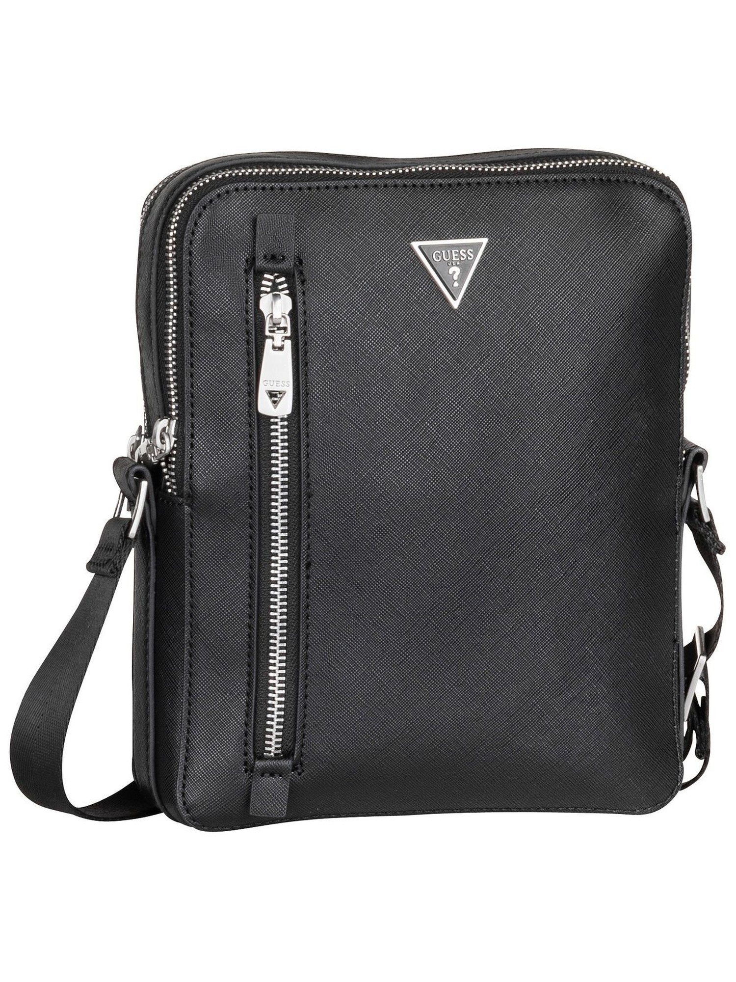 Guess Umhängetasche Torino Saffiano Eco Double Zip, Crossbody Bags