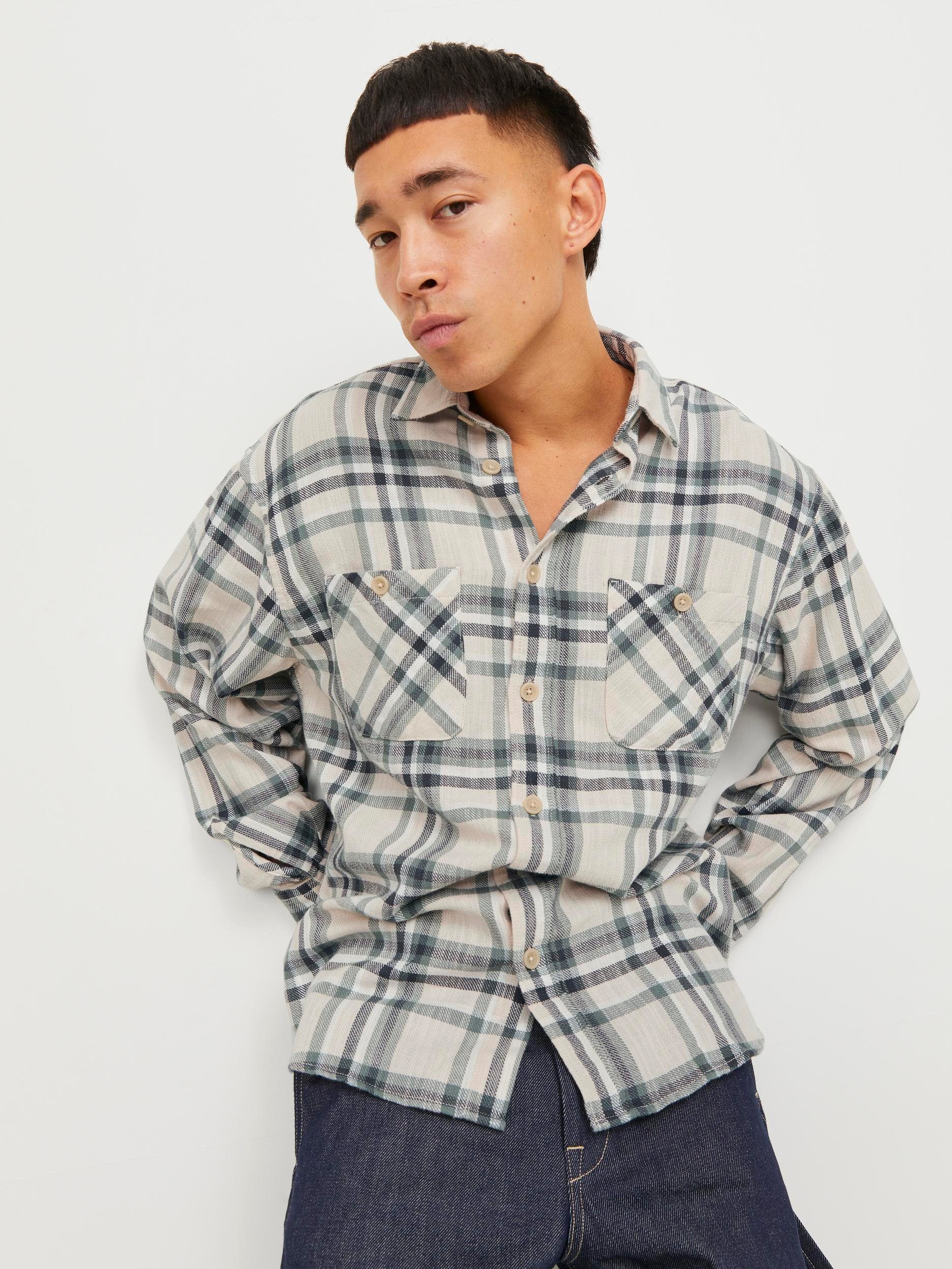 Jack & Jones Langarmhemd JJEMICHAEL OVERSHIRT günstig online kaufen