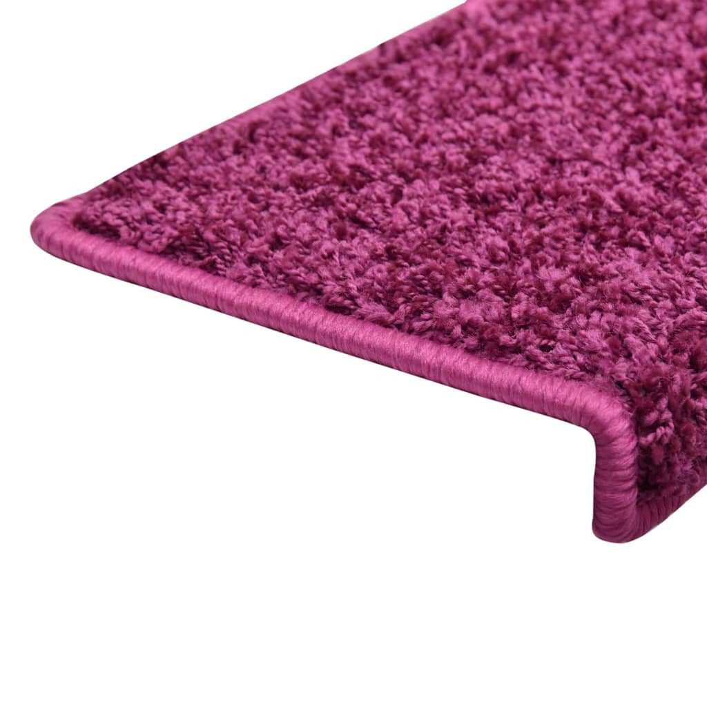 Stufenmatte 65 x 21 x 4 cm Teppich-Treppenstufen 15 Stk 65x25 cm Violett