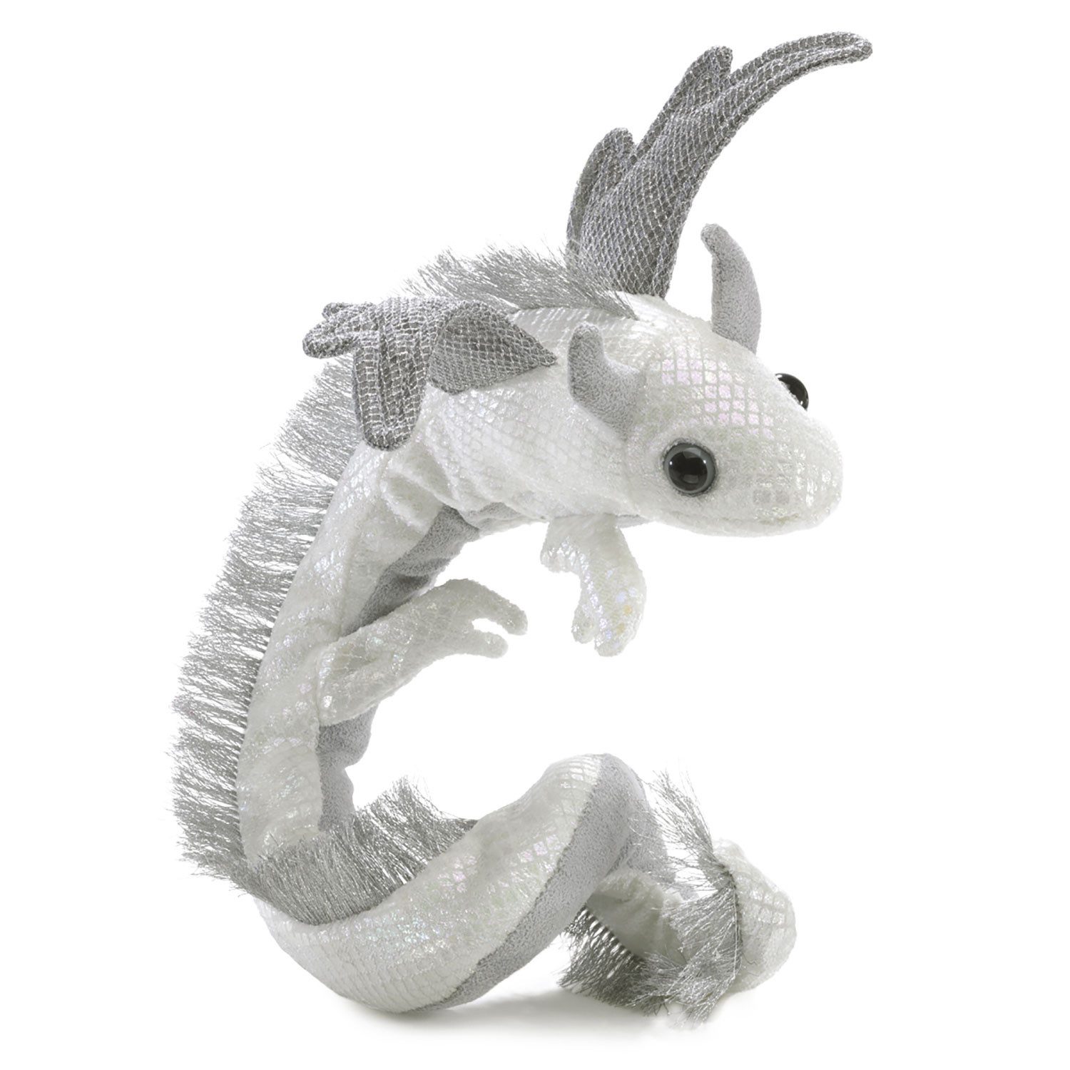 Folkmanis Handpuppen Handpuppe Folkmanis Handpuppe Drachenarmband weiß 3175 (Packung)