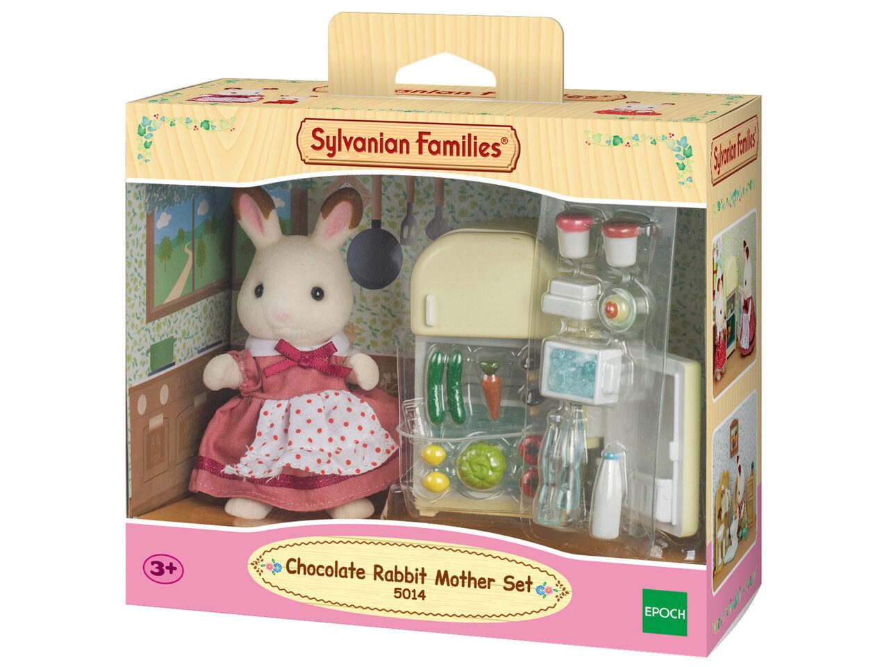 Sylvanian Families Puppenhausmöbel Sylvanian Families 5014 Schokoladenhasen Mutter mit Kühlschrank