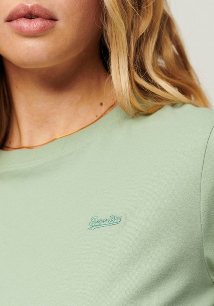 Superdry Rundhalsshirt VINTAGE LOGO EMB Linen Green TEE