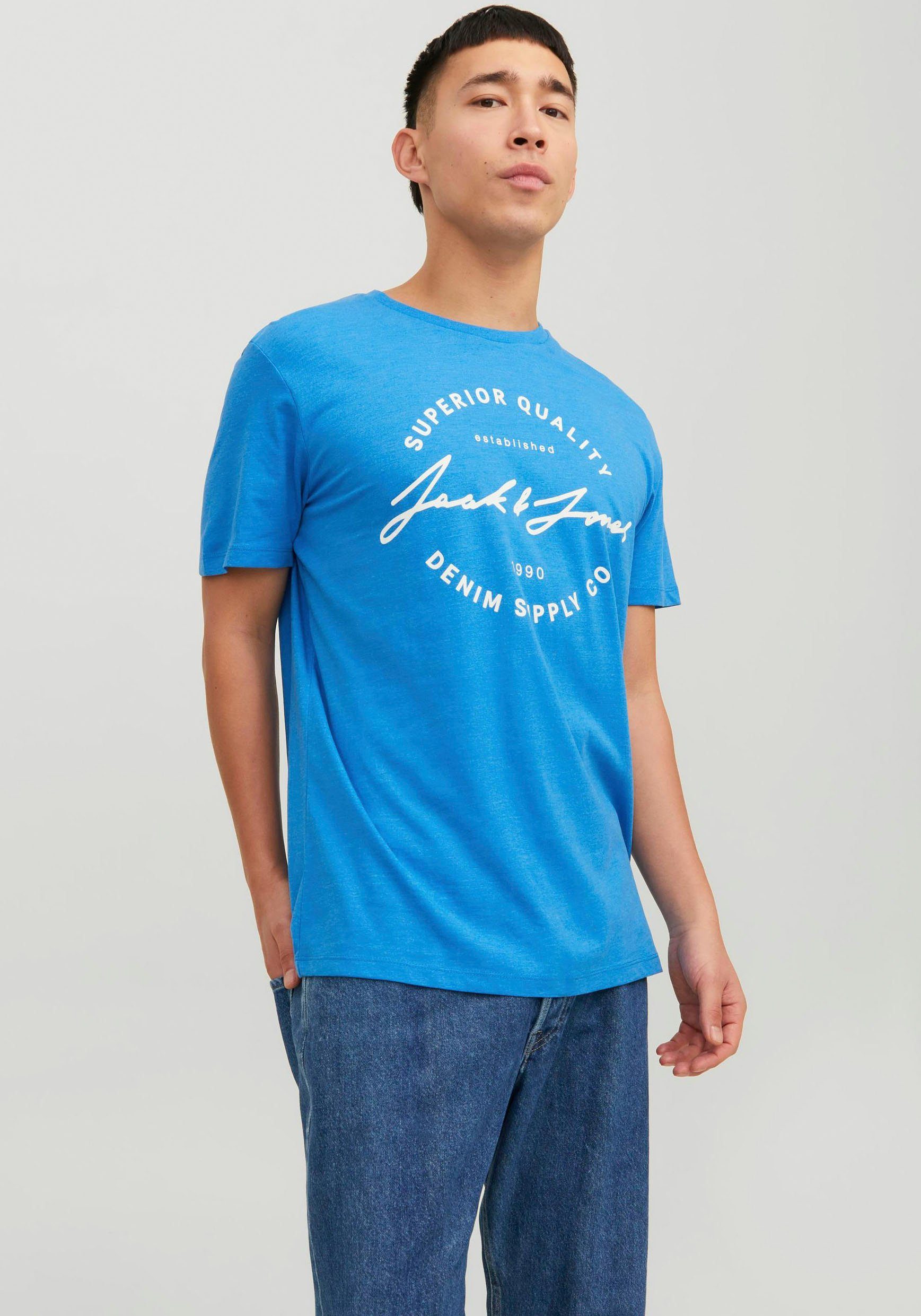 Jack & Jones Rundhalsshirt JJACE TEE SS CREW NECK French Blue | T-Shirts