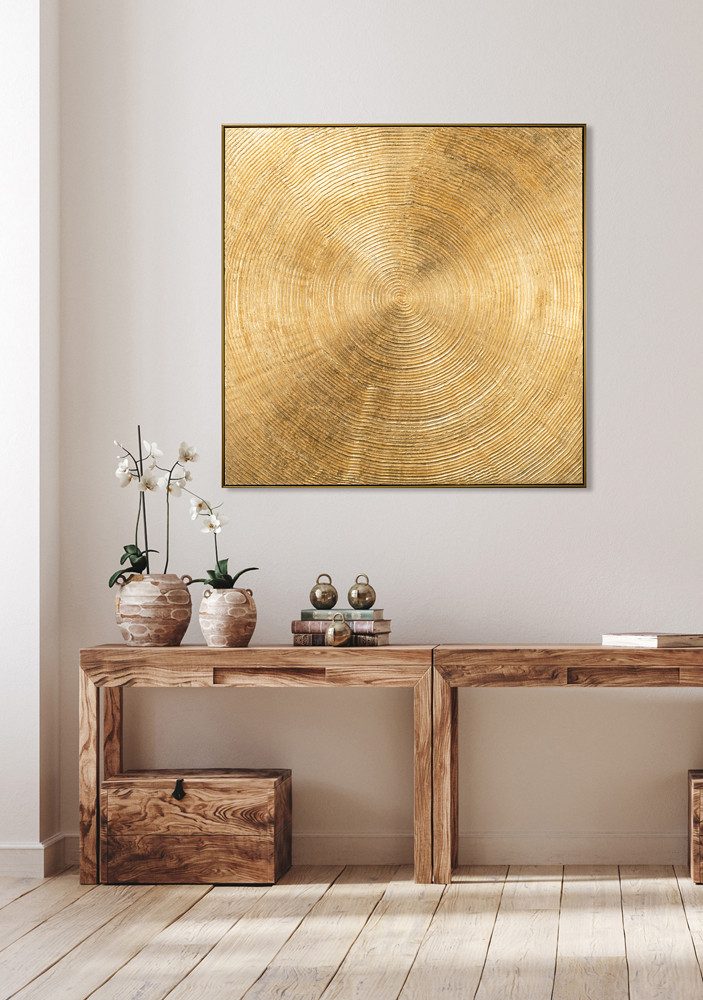 ArtUniverse Gemälde Goldenes Sonnenlicht 102,5x102,5 cm, Abstrakt