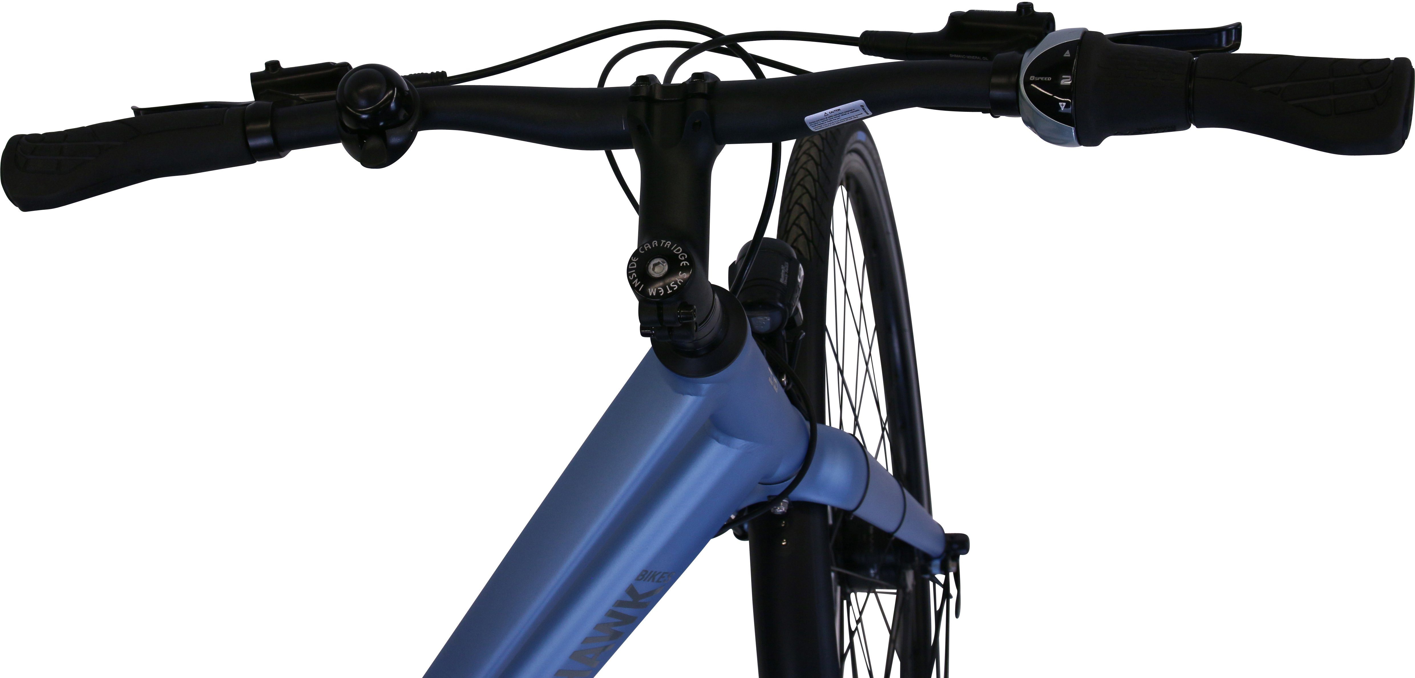 HAWK Lady Trekking HAWK Deluxe Nexus Shimano 8 Trekkingrad Schaltwerk blue, Gang Super Bikes Skye