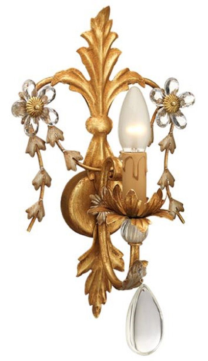 Casa Padrino Wandleuchte »Luxus Barock Kristall Wandleuchte Antik Gold 24 x  15 x H. 38 cm - Elegante Metall Wandlampe mit edlem Böhmischem Glas -  Barock Leuchten« online kaufen | OTTO