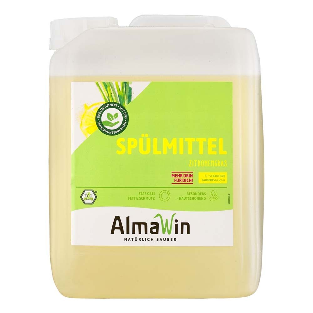 Almawin Spülmittel - Zitronengras Kanister 5L Geschirrspülmittel