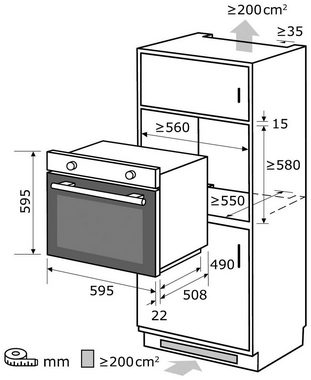 exquisit Einbaubackofen EBE 555-1.1