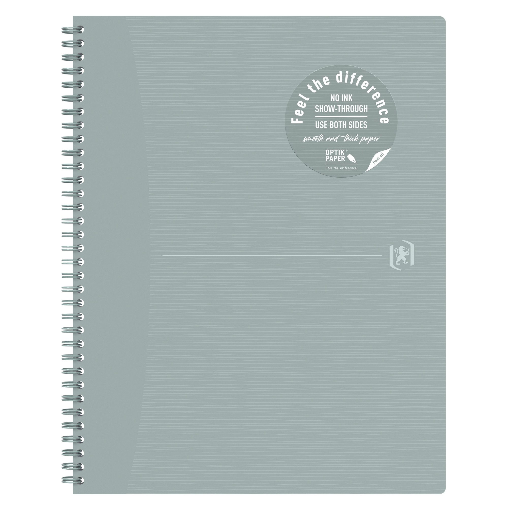 OXFORD Notenblock Notizbuch Origins 400150003 A4+ 70 Blatt grau liniert