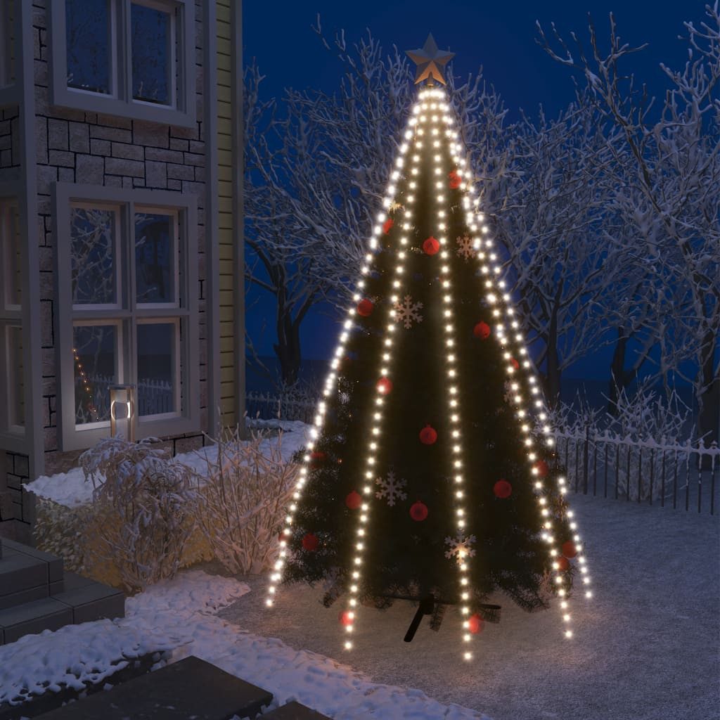 vidaXL Lichterkette 400 cm Weihnachtsbaum-Lichternetz mit 400 LEDs Kaltweiß 400 cm, 400-flammig