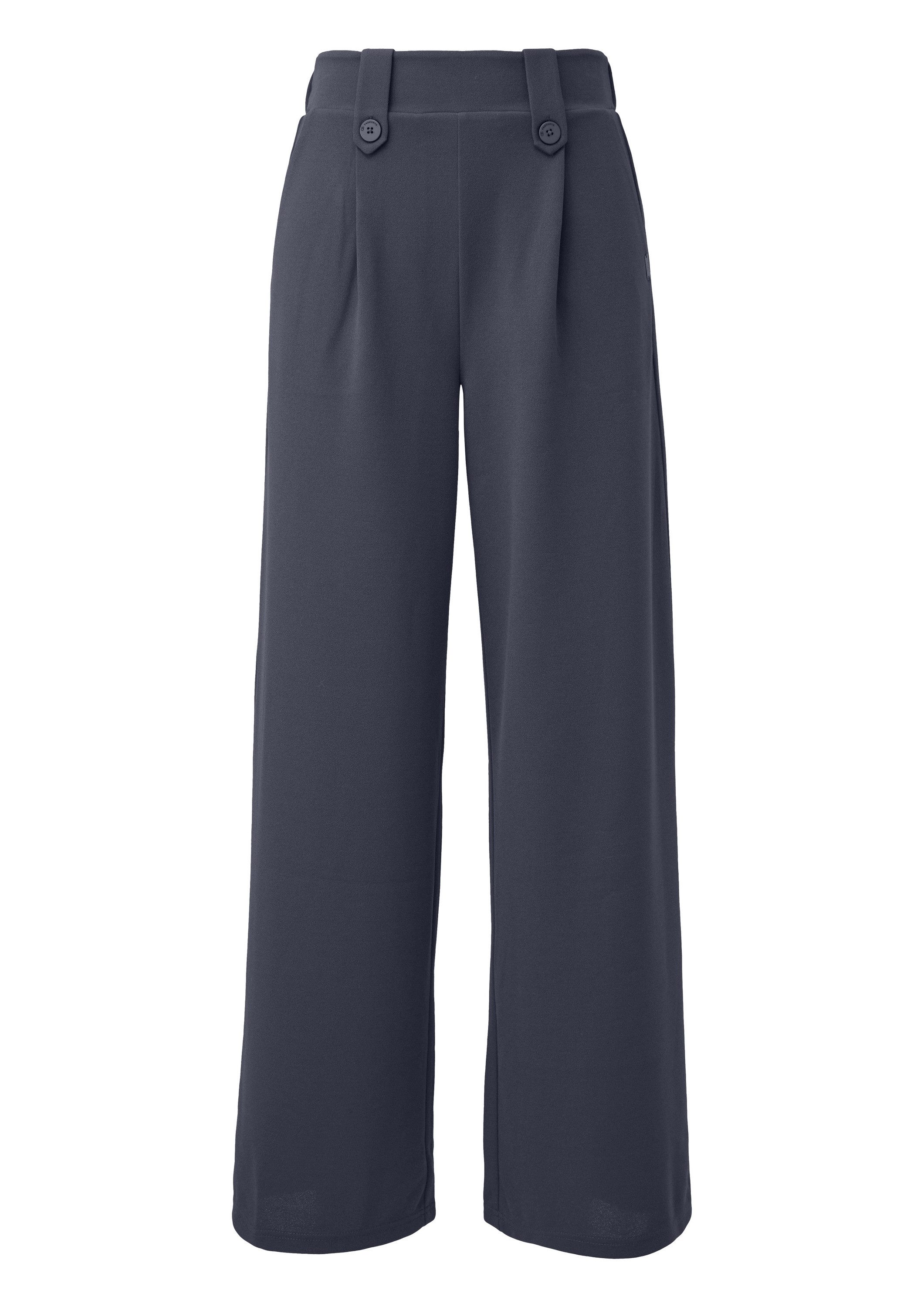 QS Chinos Hose Wide-Leg Hose aus Interlockjersey günstig online kaufen