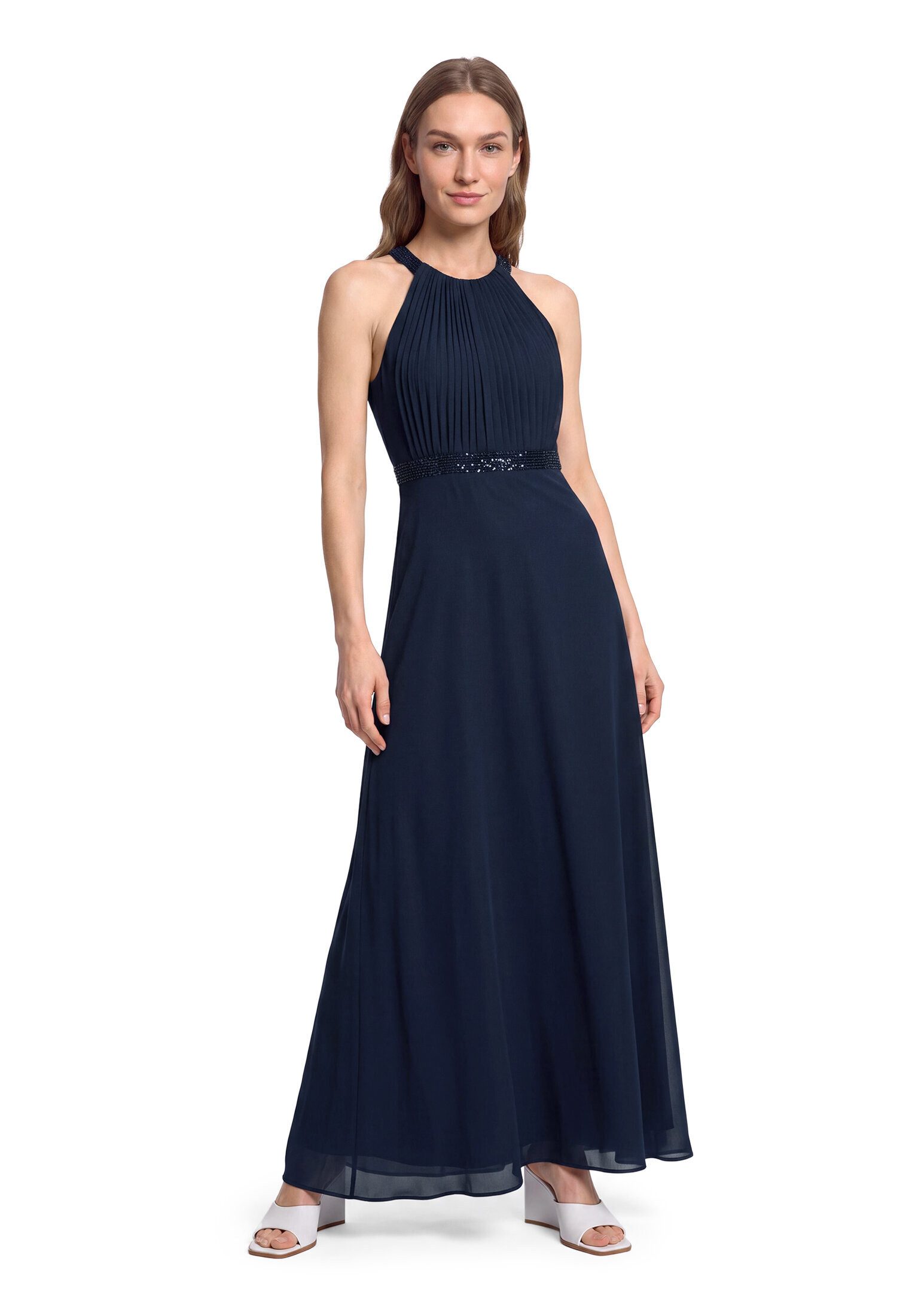 Vera Mont Abendkleid Damen rückenfrei Pailletten