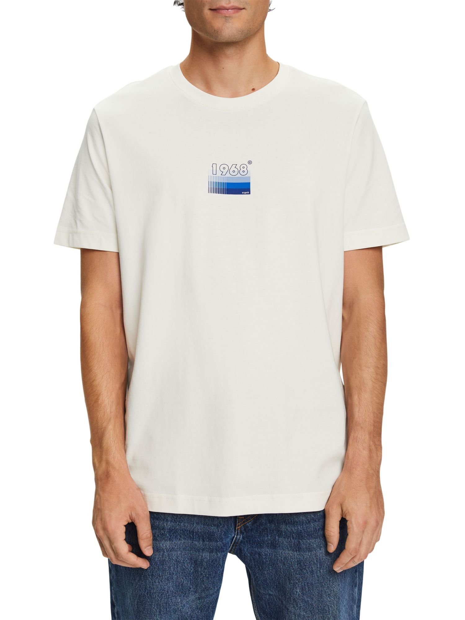 edc by Esprit T-Shirt Bedrucktes ICE 100 % Jersey-T-Shirt, Baumwolle (1-tlg)