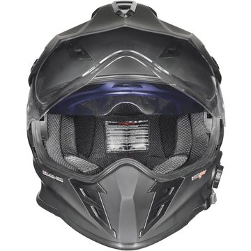 rueger-helmets Motorradhelm RX-968 COM Bluetooth Crosshelm Integralhelm Quad Cross Enduro Motocross Offroad Helm PinlockRX-968COM MattSchw S