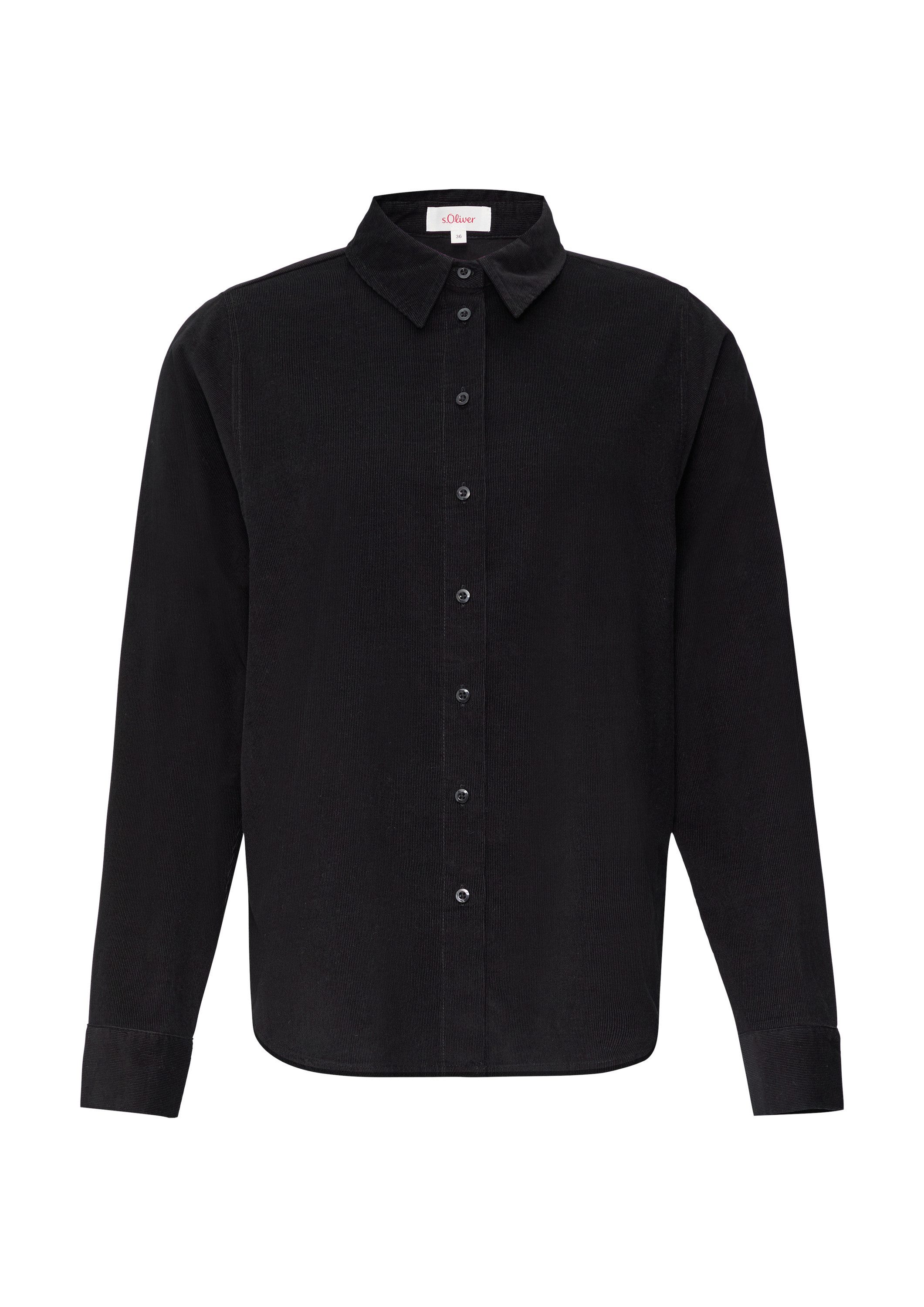s.Oliver Langarmbluse Bluse Cordbluse im Relaxed Fit mit Naht-Details günstig online kaufen