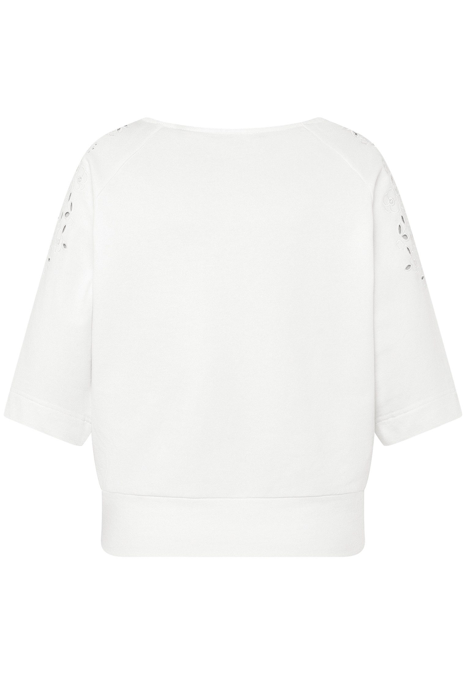 Zero Sweatshirt Damen mit Lochmuster Lochstickerei