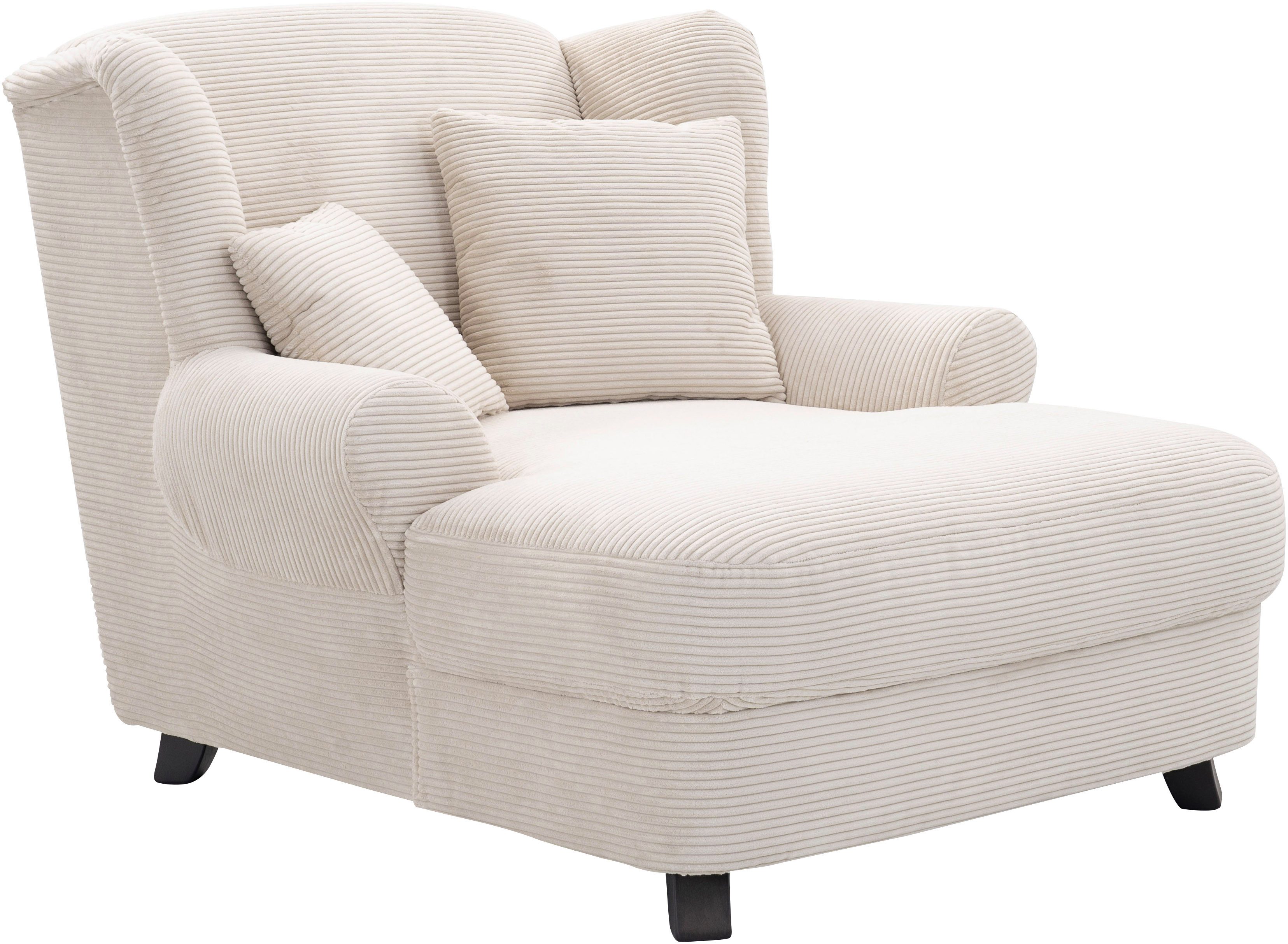 OTTO home XXL-Sessel Oase, B: 120 cm, Sitzhöhe: 50 cm - OTTO. Verlässliche Qualität., Loungesessel mit 2 Zierkissen & Massivholzfüße – Bild 4 von 5