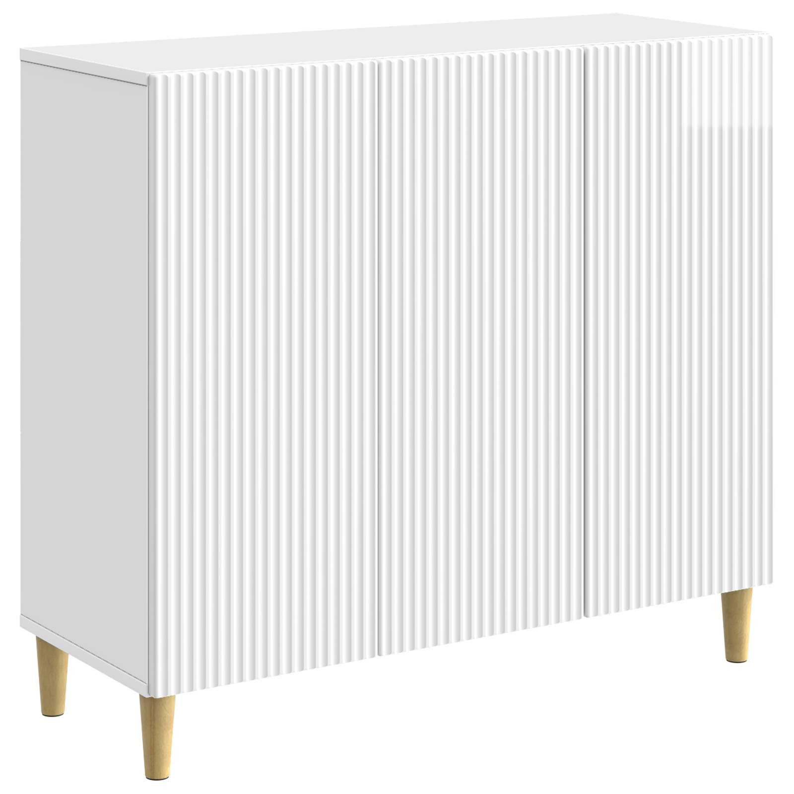 Sideboard Sideboard Hochglanz Weiß 89 x 34,5 x 80 cm Holzwerkstoff