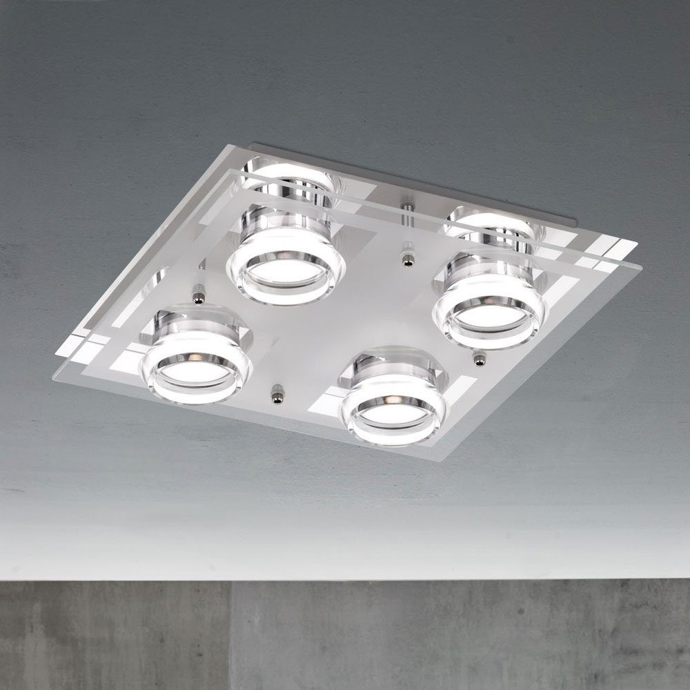 LED Deckenlampe LED-Leuchtmittel Beleuchtung Küchenleuchte Innen Glaslampe Warmweiß, etc-shop Deckenleuchte, Deckenleuchte fest verbaut,