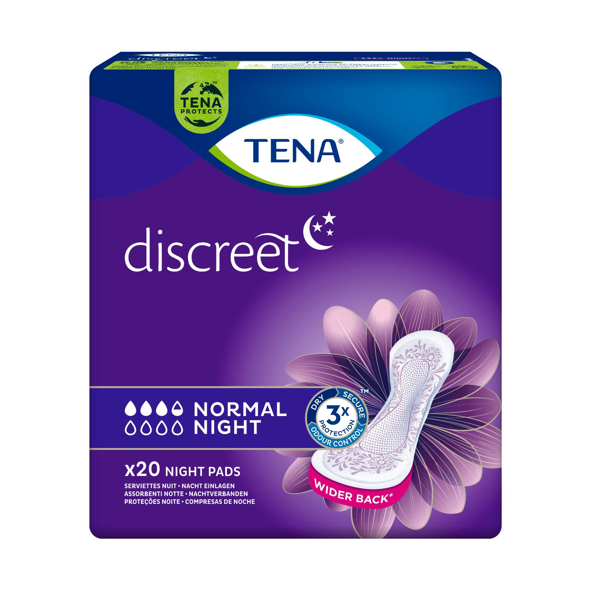 TENA Inkontinenz-Einlage TENA - Discreet Normal Night, 20-St.