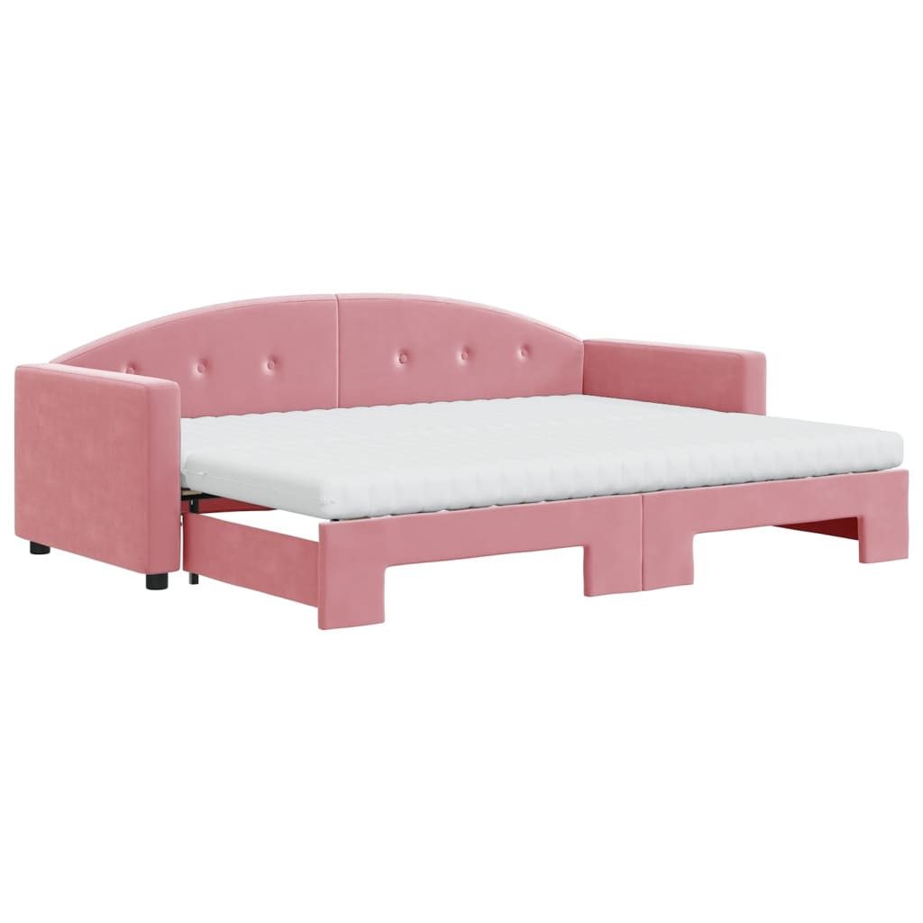 vidaXL Bett Tagesbett Ausziehbar mit Matratzen günstig online kaufen