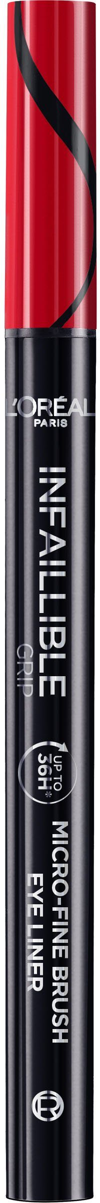 L'ORÉAL PARIS Eyeliner INFAILLIBLE AUTOMATIC GRIP EYELINER 36H MICRO-FINE LINER, mit flexiblen Brush-Tip