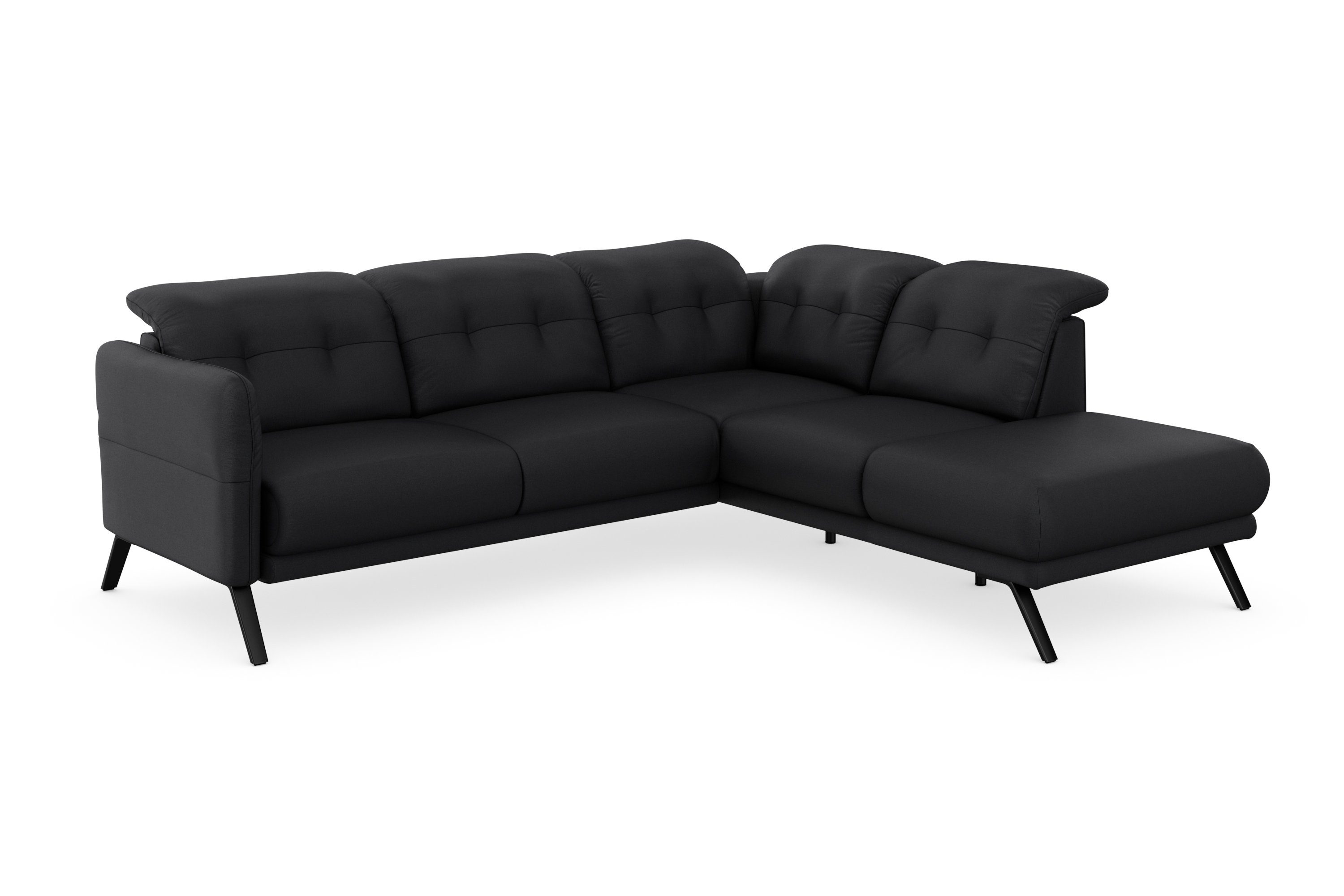 Armteilfunktion Ecksofa mit Wahlweise sit&more und Scandia, Kopfteilverstellung