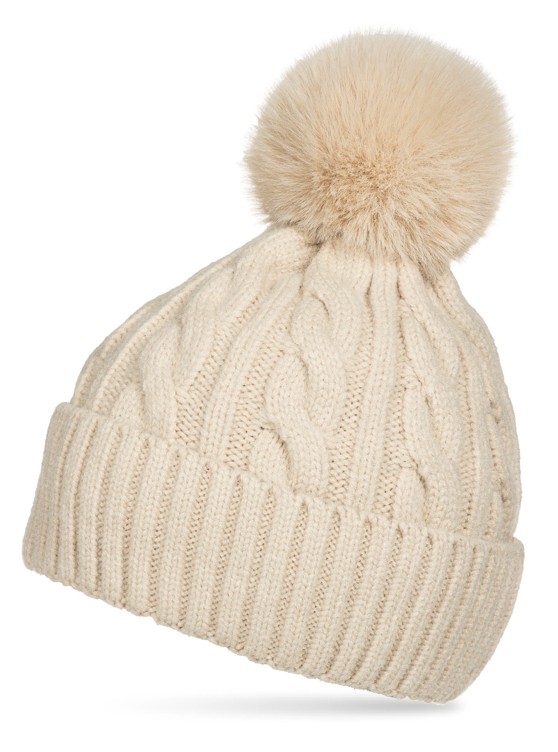 Caspar Bommelmütze MU218 Warme Damen Bommelmütze günstig online kaufen