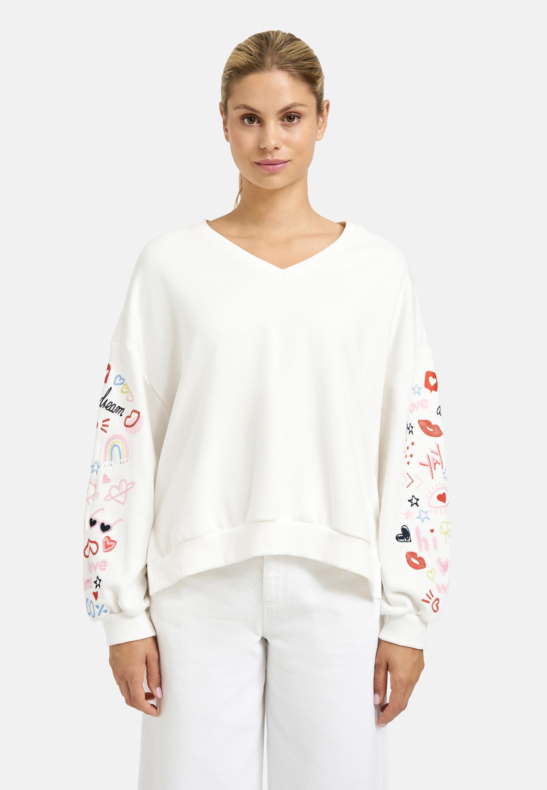 Smith & Soul Sweater mit überschnittener Schulter & Seitenschlitze günstig online kaufen