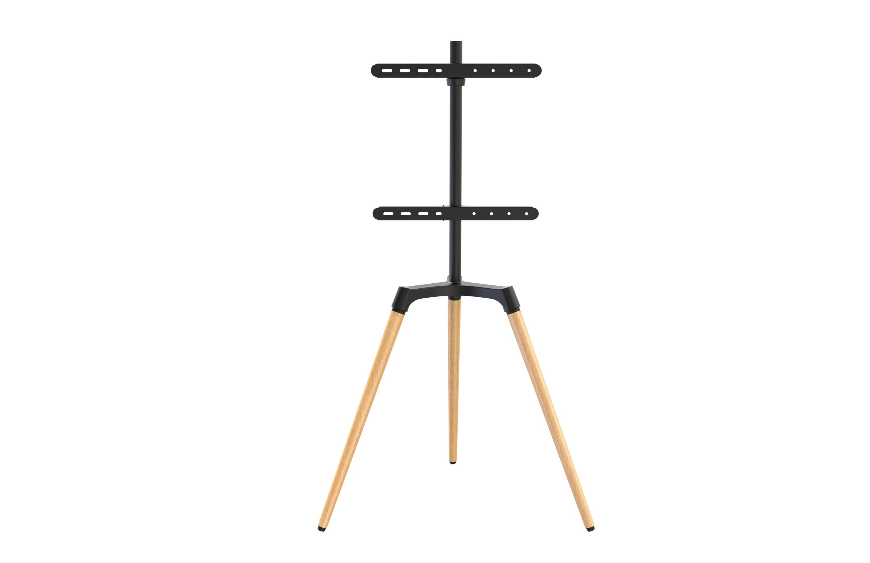 Xantron TV-Standfuß universal Tripod für 50–65" Fernseher,TVS-T400B, schwarz, (bis 65 Zoll, 140° schwenkbar (70), Echtholz-Design, mit Sicherheitsgurt & Gummifüßen)