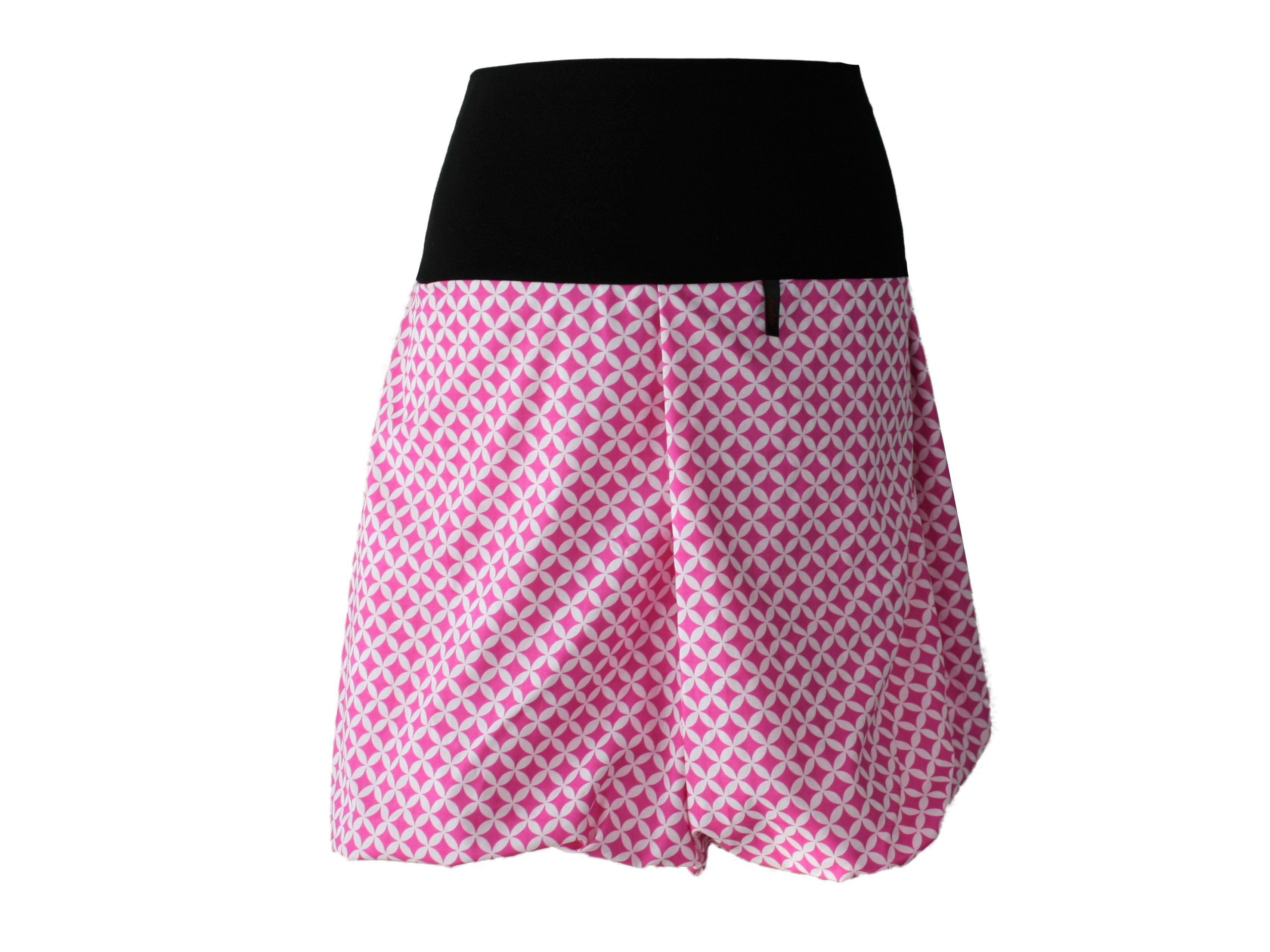 dunkle design A-Linien-Rock Ballonrock 50cm Baumwolle Bunt