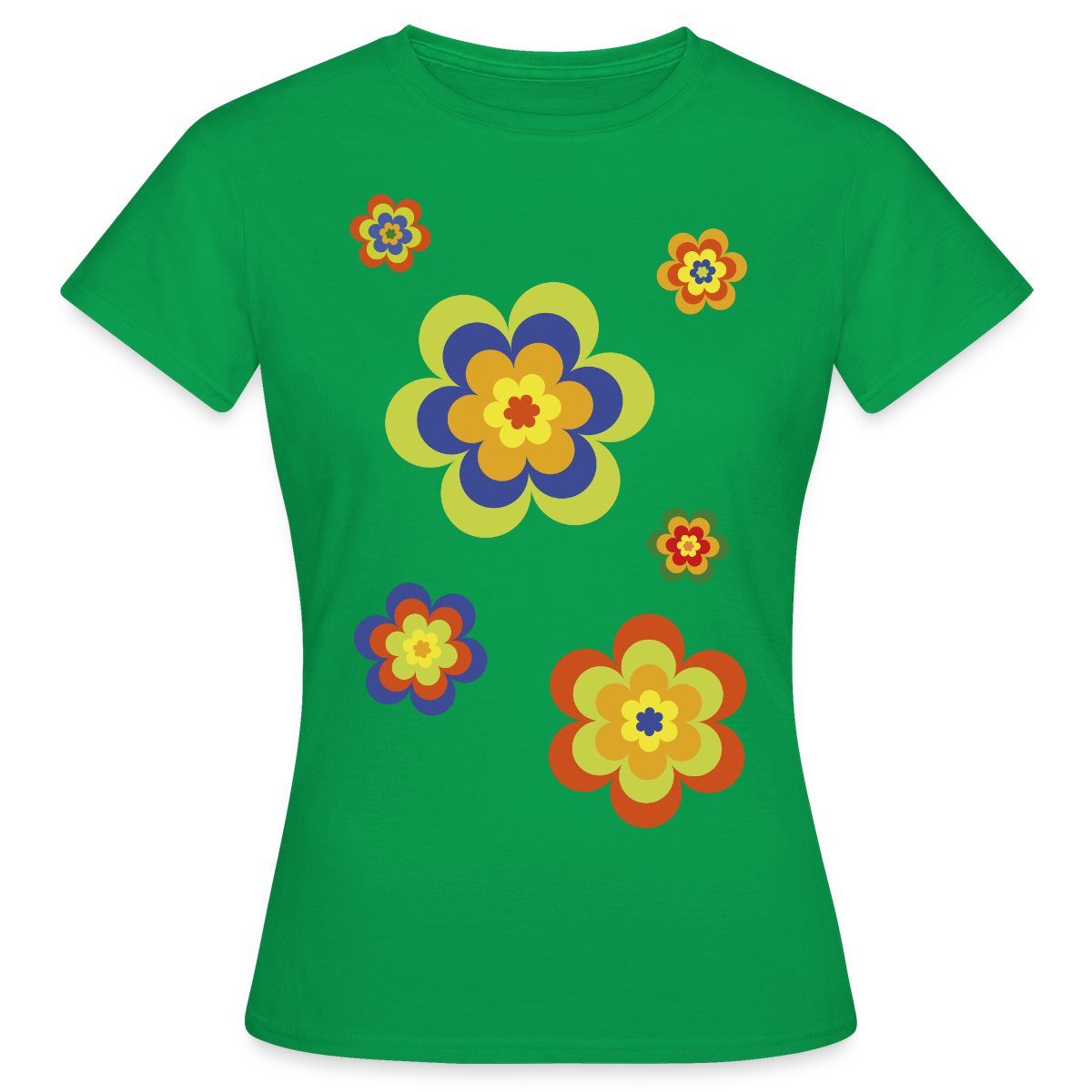 Spreadshirt T-Shirt Hippie Flower Power Blumen Frauen T-Shirt (1-tlg) günstig online kaufen
