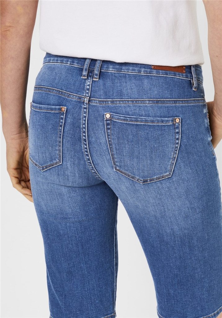 Paddock's Stretch-Jeans PADDOCKS LUCY BERMUDA mid blue with handwork 60529 3857.5977 - LIGHT