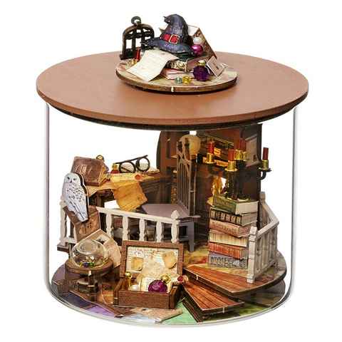 Cute Room 3D-Puzzle Puppenhaus Miniatur DIY Modellbausatz Zauberhaus, Puzzleteile, 3D-Puzzle Miniaturhaus Modellbausatz zum Basteln Traumflaschen-Serie