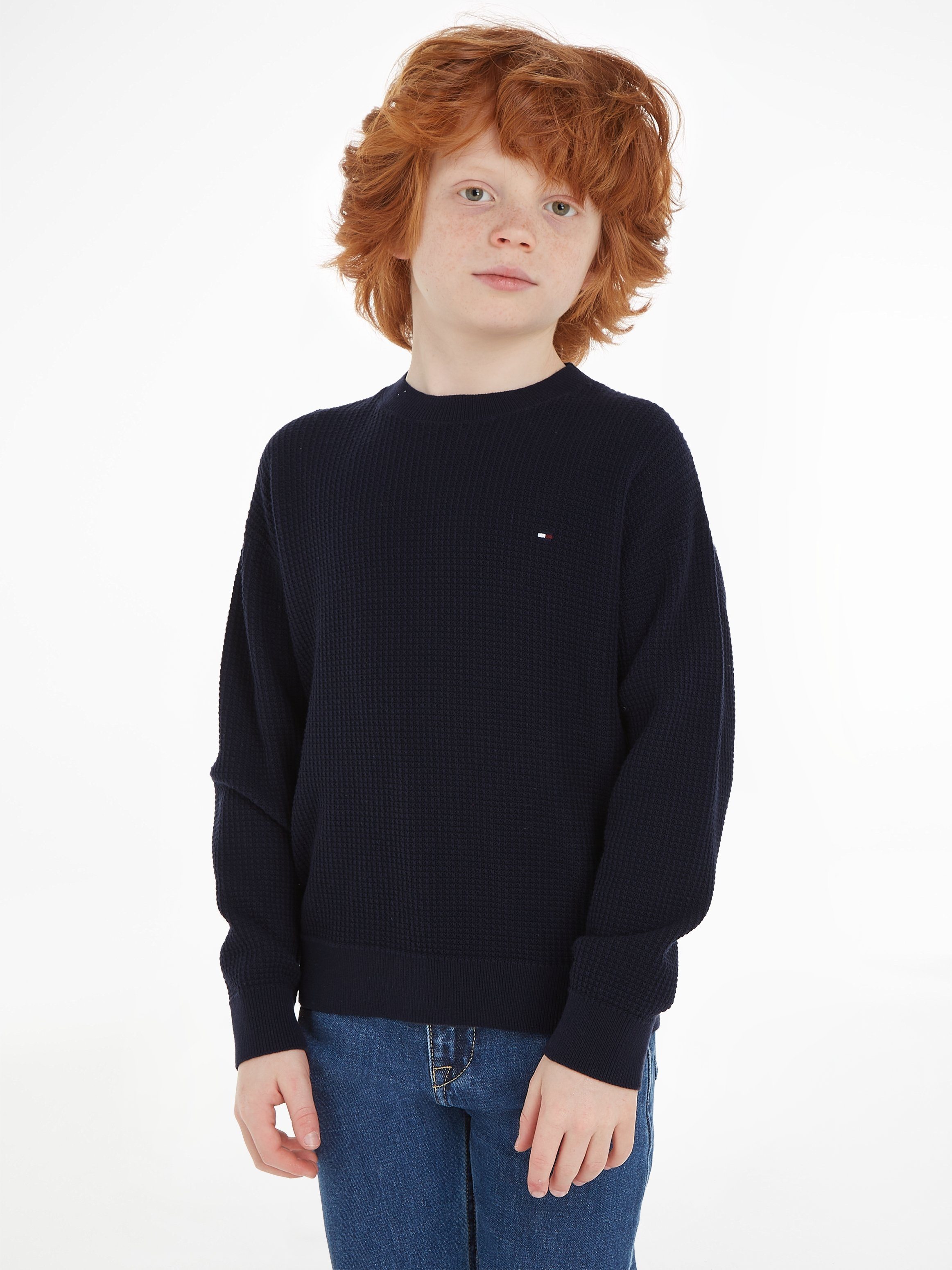 Tommy Hilfiger Strickpullover ESSENTIAL SWEATER mit überschnittenen Schultern