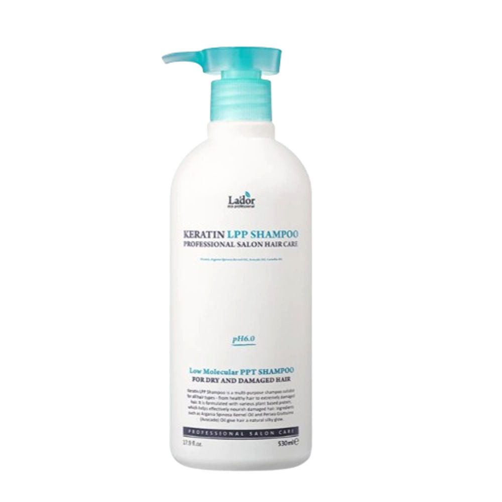 Lador Haarshampoo LADOR, Keratin LPP Shampoo - 530 ml, silikonfrei, sulfatfrei, mit Keratin und pflanzlichen Ölen