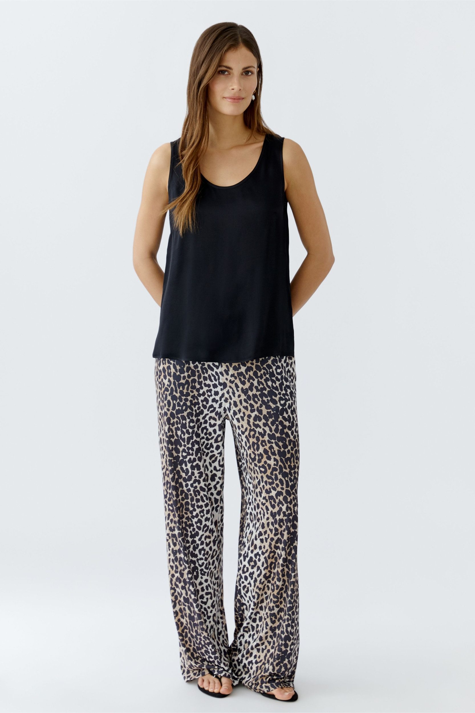 Oui 5-Pocket-Jeans Hose dk camel black günstig online kaufen