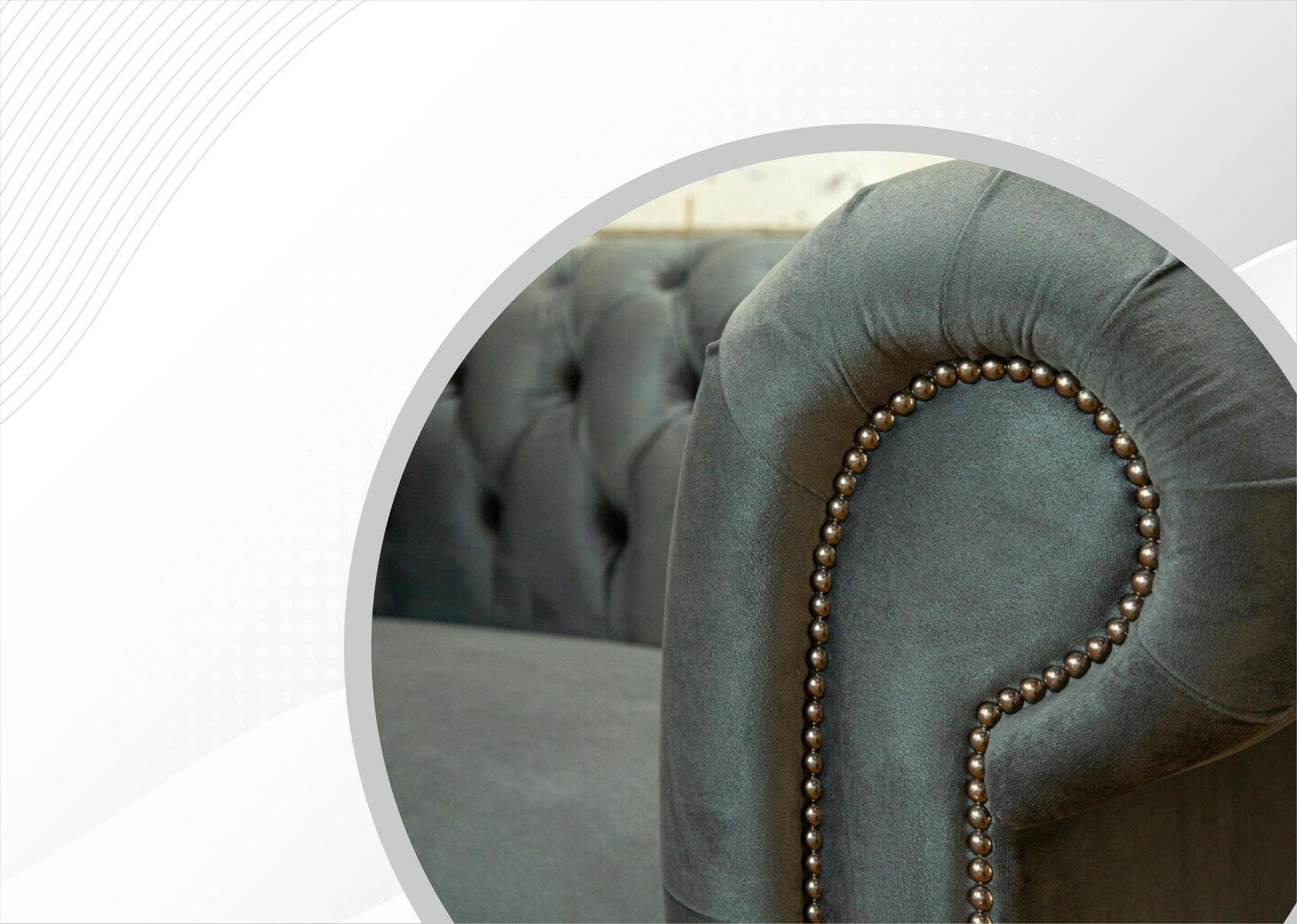 2 Sofa cm Design Couch Chesterfield-Sofa, Sitzer Chesterfield JVmoebel 165