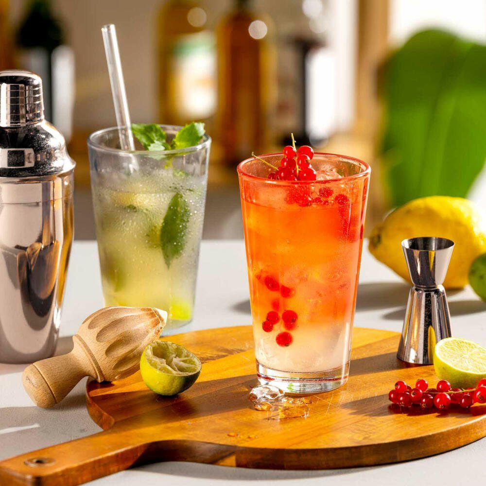 LEONARDO Becher Optic, Grau, 540 ml, Kalk-Natron-Glas