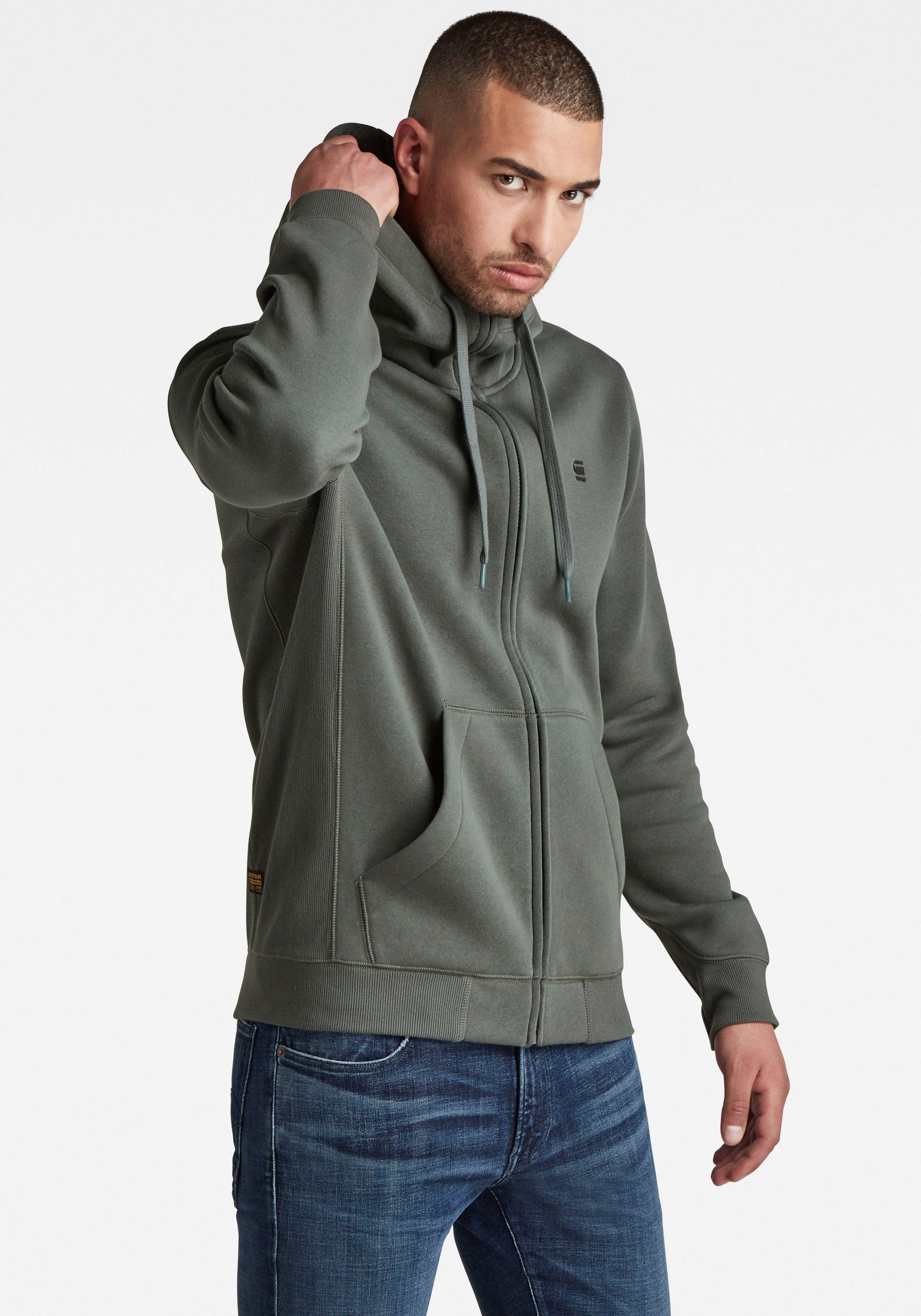 G-STAR Kapuzensweatjacke Premium Basic Hooded Zip Sweater günstig online kaufen