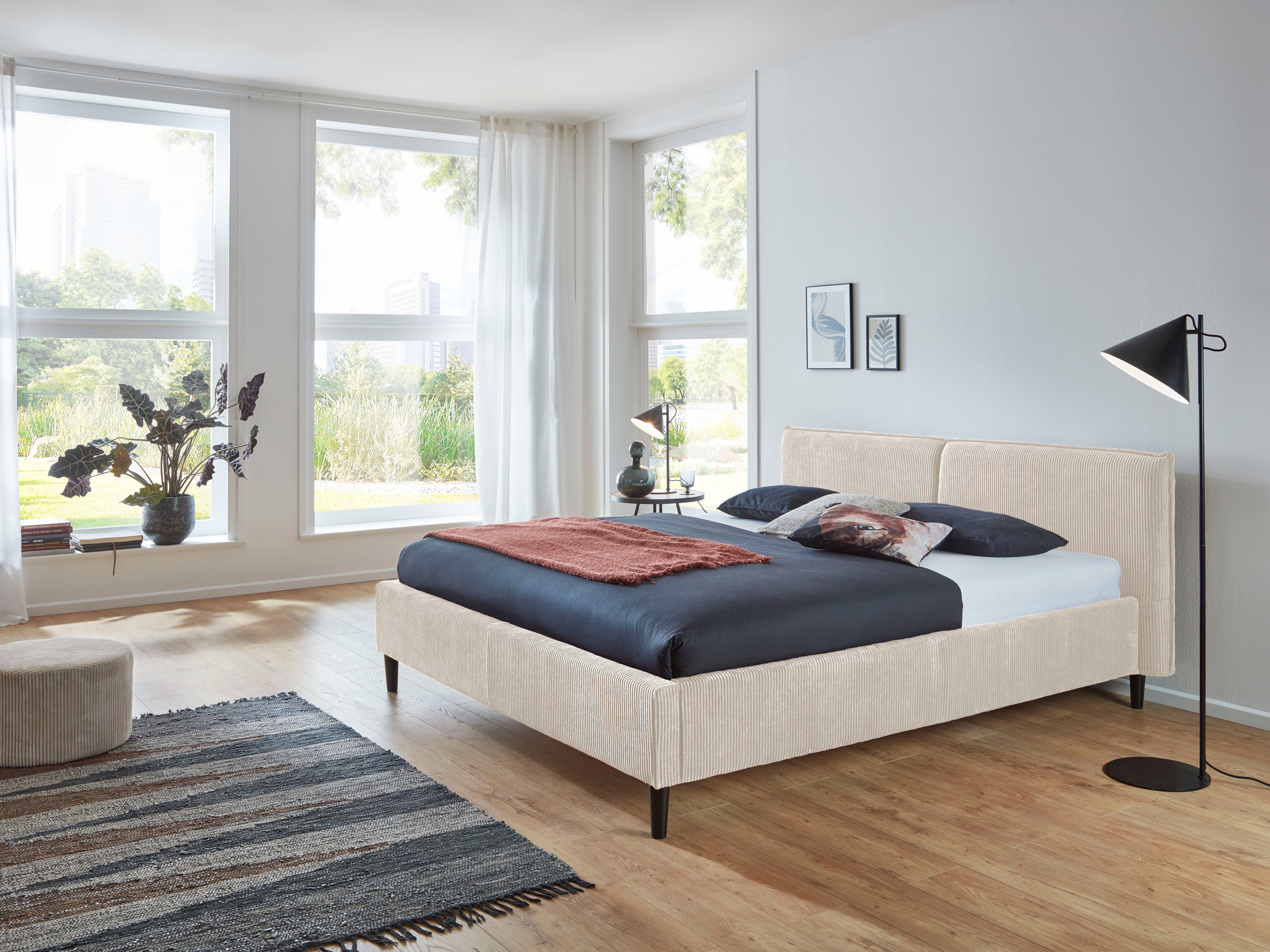 ATLANTIC home collection Polsterbett Ally, mit Cordbezug und hoher Belastbarkeit