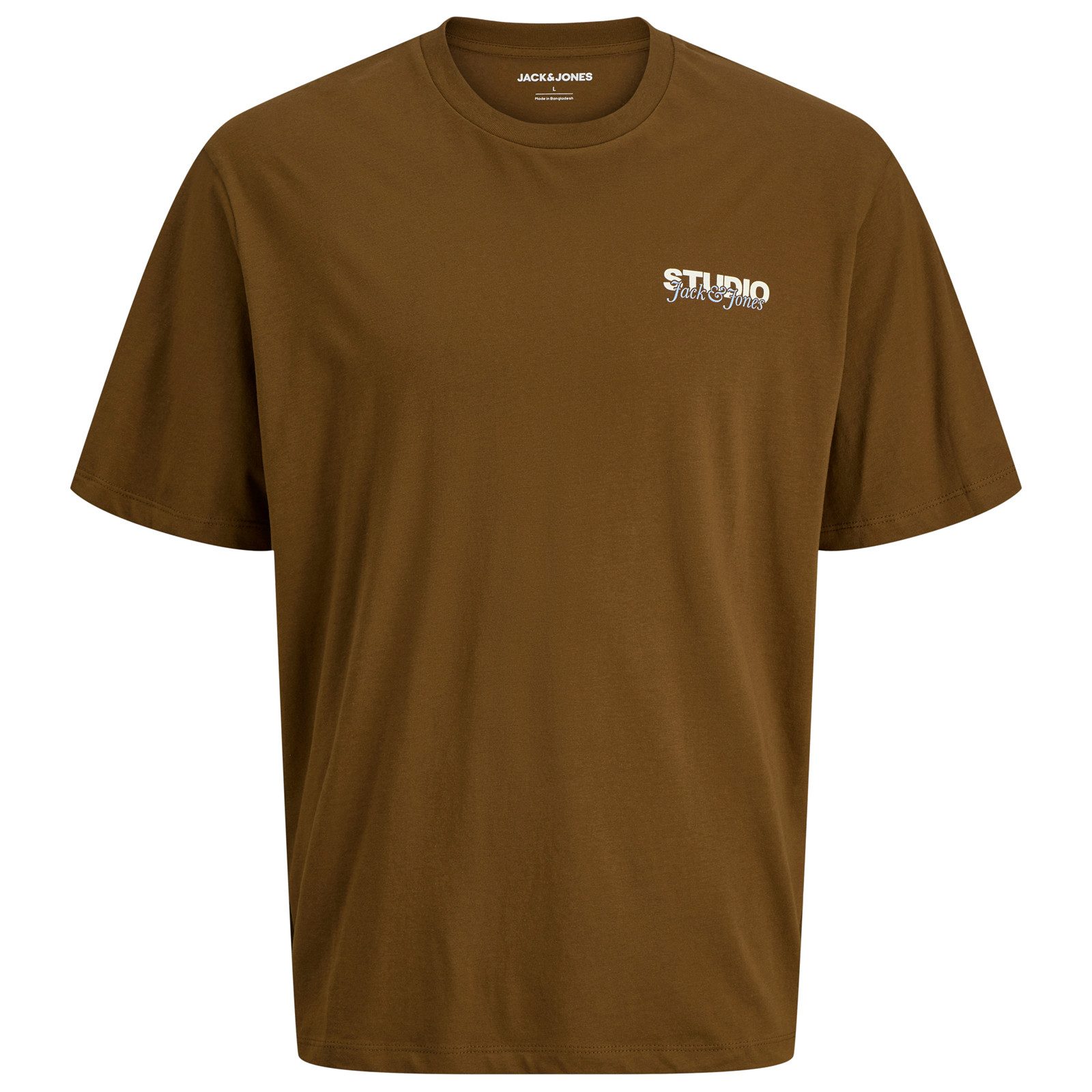 Jack & Jones Rundhalsshirt Jack&Jones T-Shirt braun Übergrößen JJYUKI günstig online kaufen