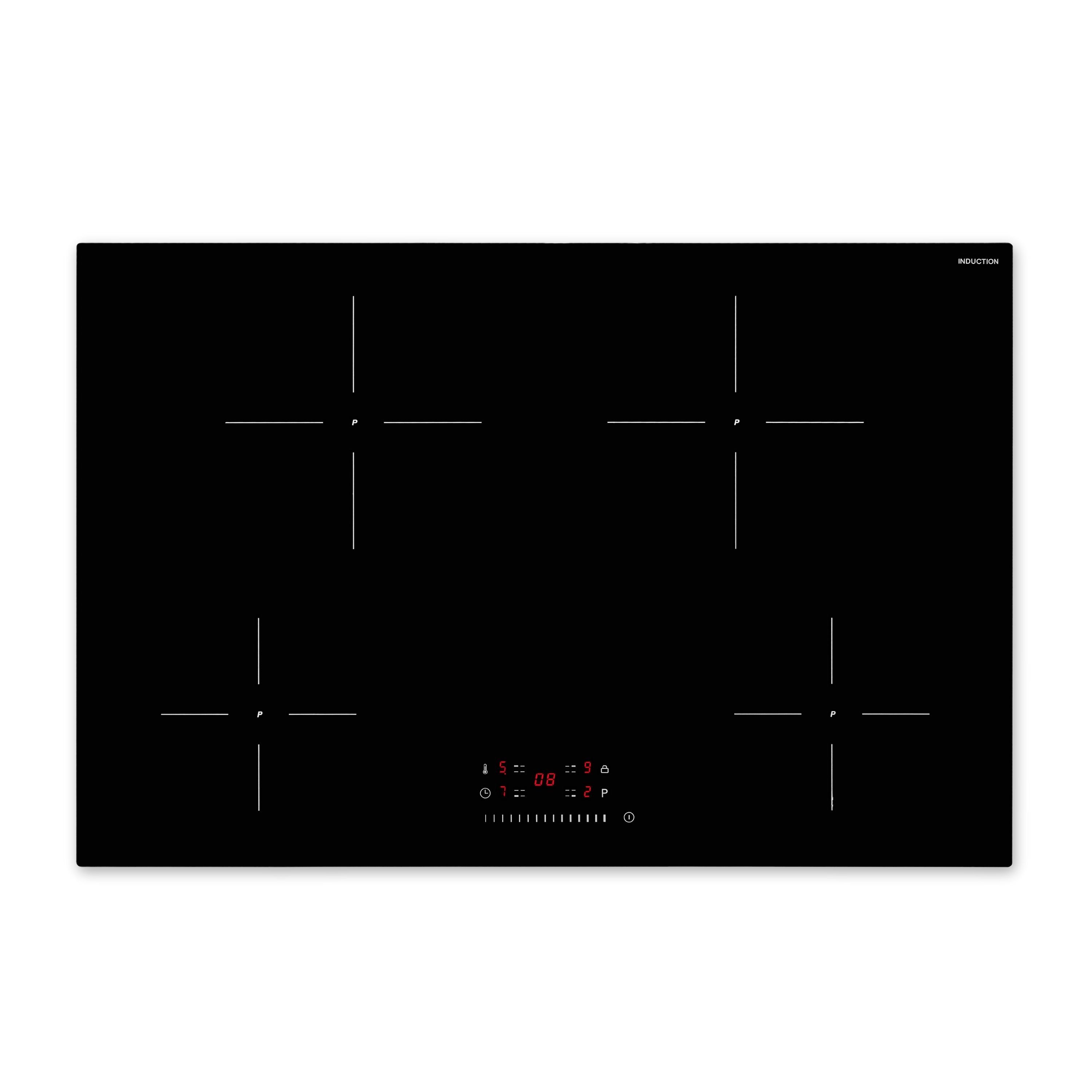 exquisit Induktions-Kochfeld, Kindersicherung, Slider-Touch-Control, Topferkennung