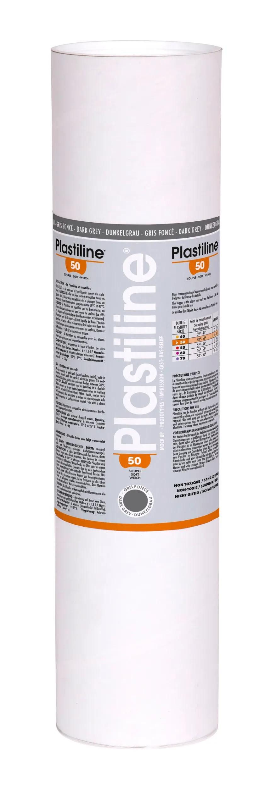 Plastiline Knete Plastiline, 5 kg, Härtegrad 50 (weich) - Grau 5750T