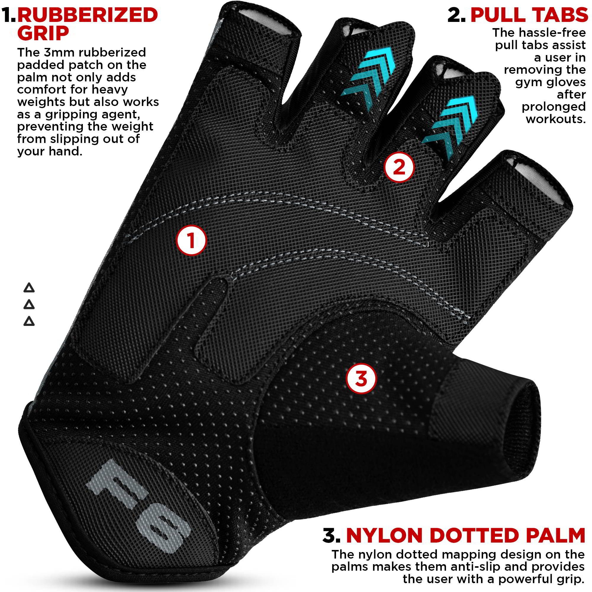 RDX Trainingshandschuhe RDX Fitness Handschuhe, Trainingshandschuhe, Workout Handgelenkschutz