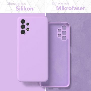 EAZY CASE Handyhülle TPU Hülle für Samsung Galaxy A13 6,6 Zoll, Silikon Schutzhülle Kameraschutz kratzfest Back Cover Lavendel Lila