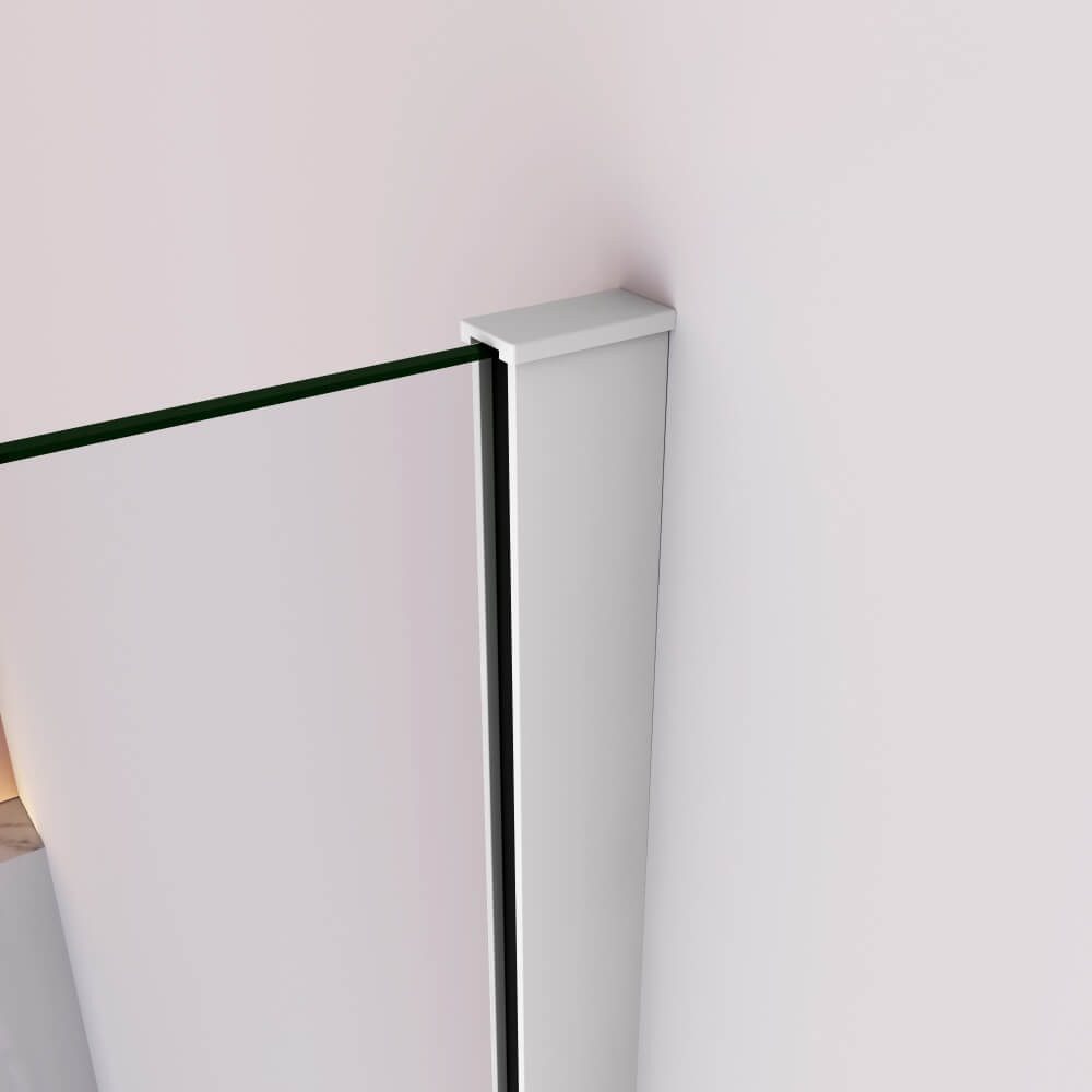 Duschparadies Badewannenaufsatz 140cm Duschwand Aufsatz Duschabtrennung Badewanne Trennwand, 6mm ESG klares Sicherheitsglas, Breite70cm,Breite75cm,Breite80cm,Glas