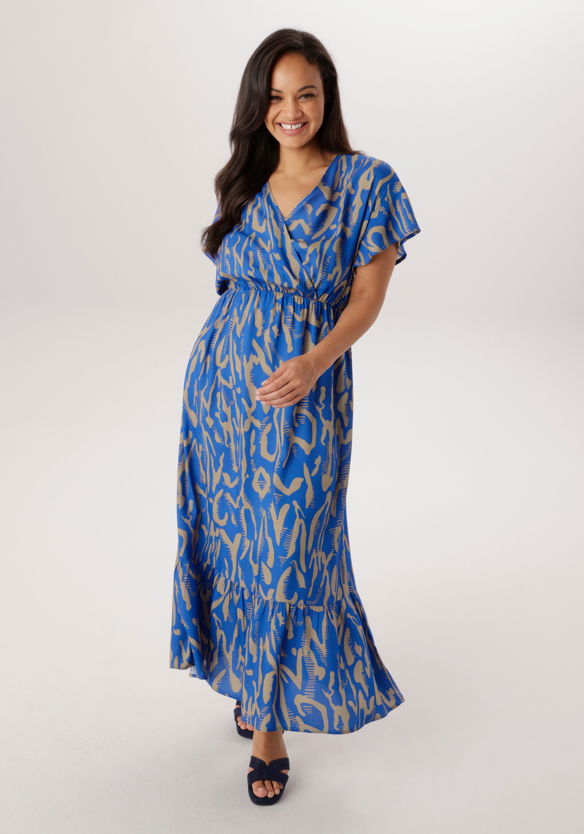 Aniston PLUS Maxikleid in Wickeloptik - NEUE KOLLEKTION günstig online kaufen